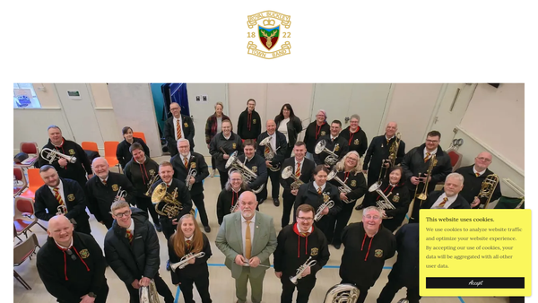 Screenshot of the Royal Buckley Town Band website
