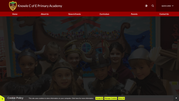 Screenshot of the Knowle Church of England Primary Academy Parents Association website
