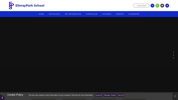 Screenshot of the Parents Teachers And Friends Of Elleray Park School website