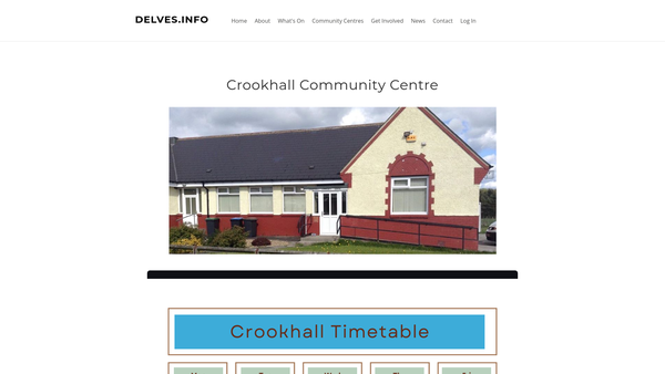 Screenshot of the Crookhall And District Community Association website