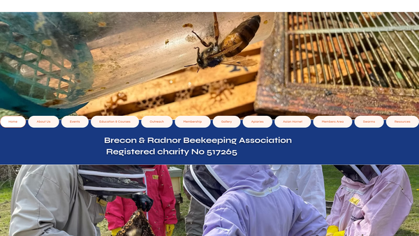 Screenshot of the The Brecknock And Radnor Beekeepers Association website
