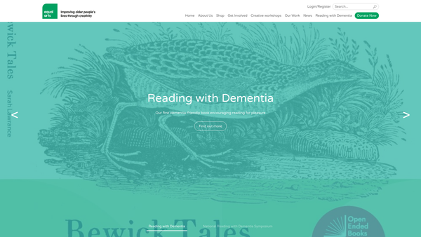 Screenshot of the Equal Arts Ltd. website