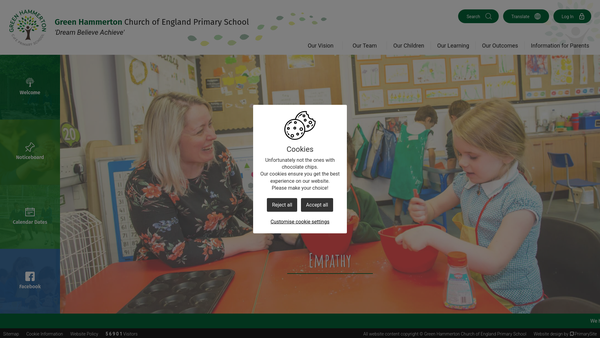Screenshot of the Friends Of Green Hammerton School website
