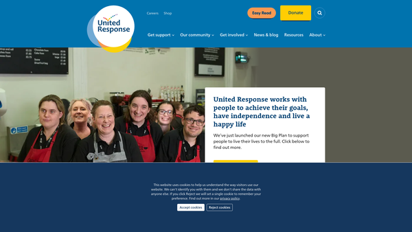 Screenshot of the Robert Owen Communities website