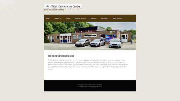 Screenshot of the Dingle Community Association website