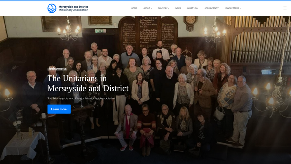Screenshot of the Merseyside And District Missionary Association website