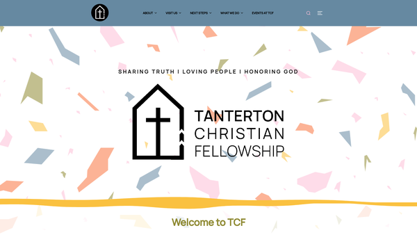 Screenshot of the Tanterton Christian Fellowship website