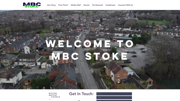 Screenshot of the Milton Free Baptist Church website