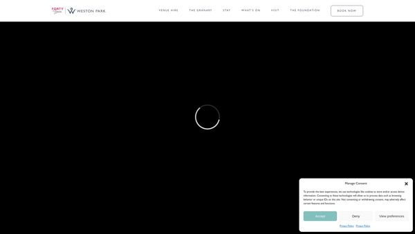 Screenshot of the Weston Park Foundation website