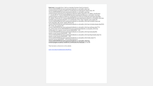 Screenshot of the Patra Incorporating Acda Limited website