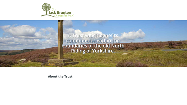 Screenshot of the The Jack Brunton Charitable Trust website