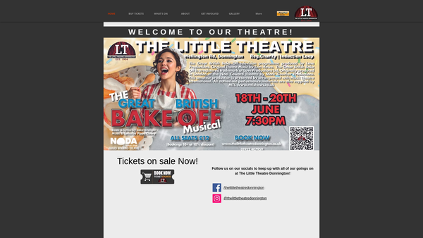 Screenshot of the The Little Theatre Donnington Society website