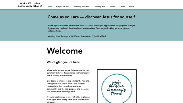 Screenshot of the Wyke Christian Community Church website