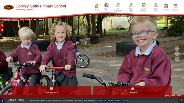 Screenshot of the Gorsley Goffs Primary School Parent Teacher And Friends Association - PTFA website