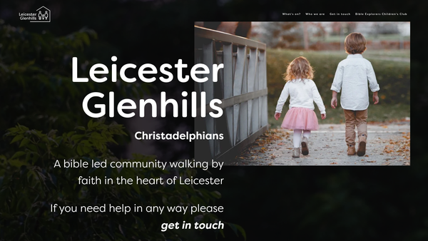 Screenshot of the Leicester Christadelphian Ecclesia website