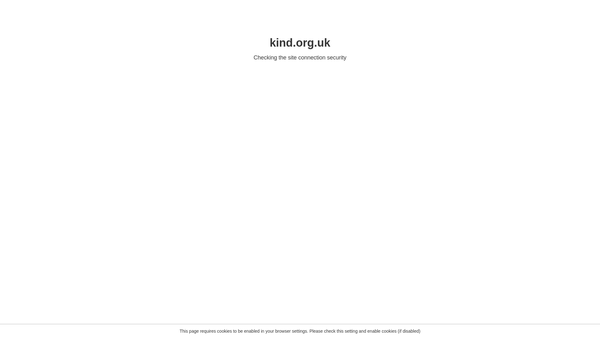 Screenshot of the K I N D website