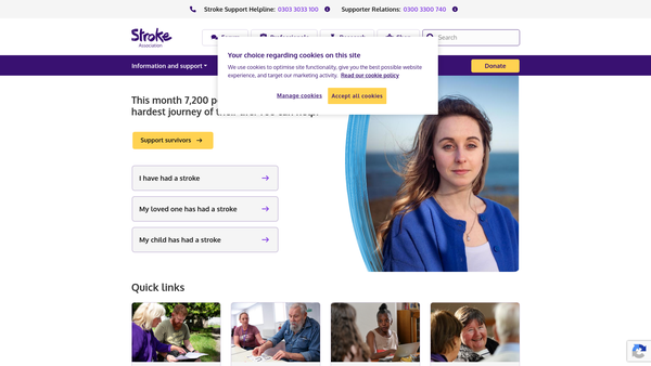 Screenshot of the Rugeley District Stroke Club website
