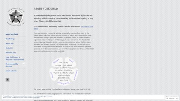 Screenshot of the York And District Guild Of Weavers, Spinners And Dyers website