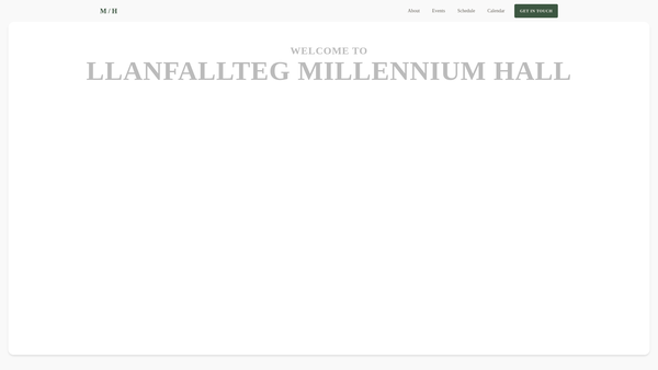 Screenshot of the Llanfallteg Memorial Playing Field website