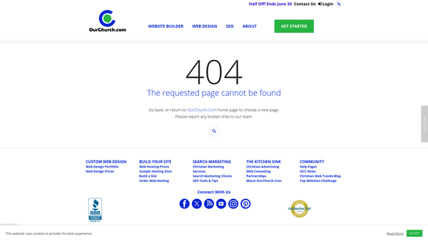 Screenshot of the Midlands Christian Fellowship website