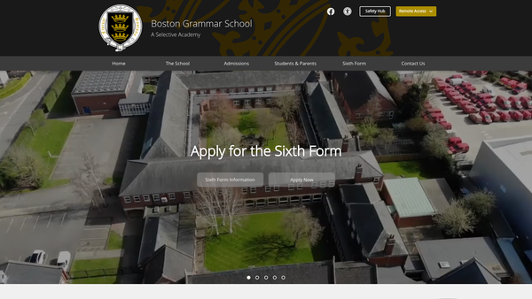 Screenshot of the Boston Grammar School Appeal Trust website