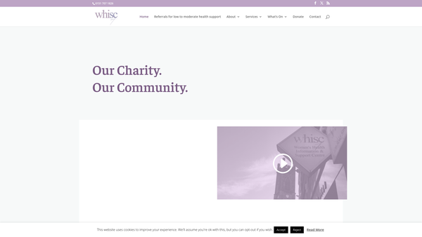 Screenshot of the Women's Health Information Support Centre Ltd website