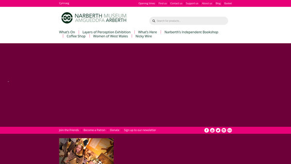 Screenshot of the Narberth Museum Limited website