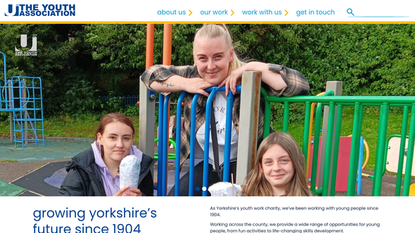 Screenshot of the The Youth Association website