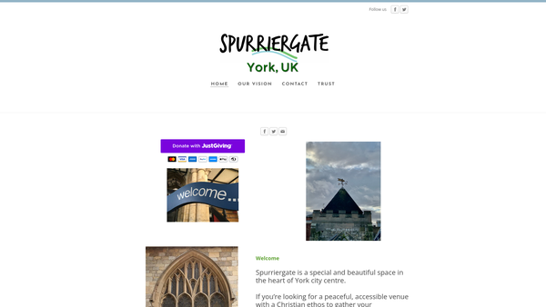 Screenshot of the St Michael's York Trust website