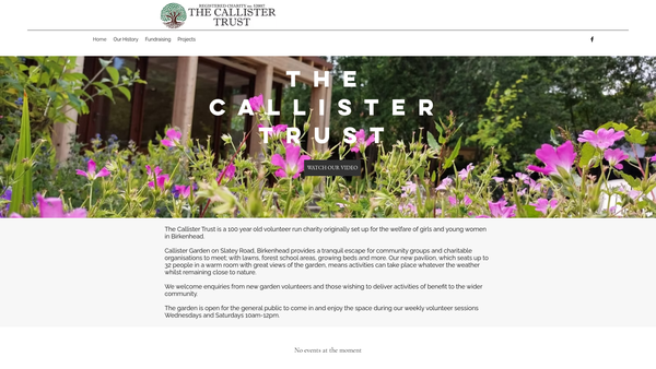 Screenshot of the The Callister Trust website