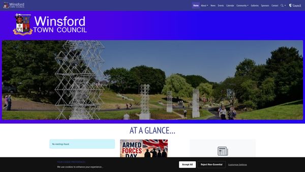 Screenshot of the The Meadow Bank Recreation Ground website
