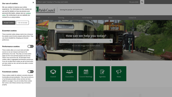 Screenshot of the Recreation Ground website