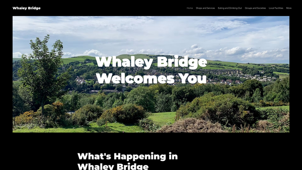Screenshot of the Whaley Bridge Mechanics Institution website