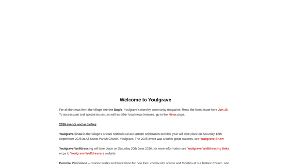 Screenshot of the Playing Field And Recreation Ground website