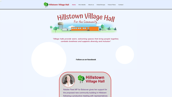 Screenshot of the Hillstown Miners' Welfare Trust website
