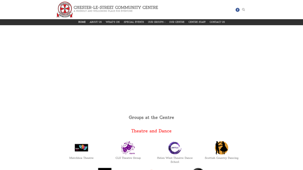 Screenshot of the Chester-Le-Street Community Association website