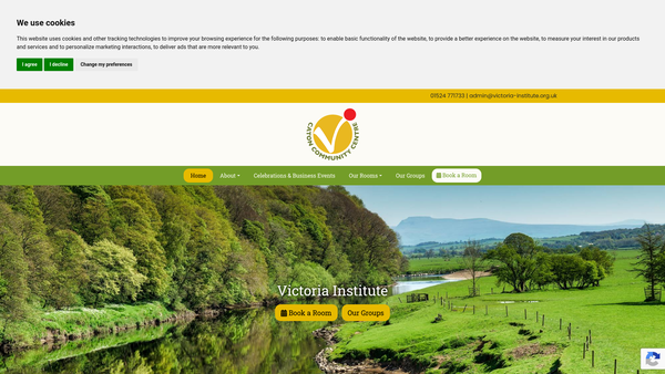 Screenshot of the Victoria Institute website
