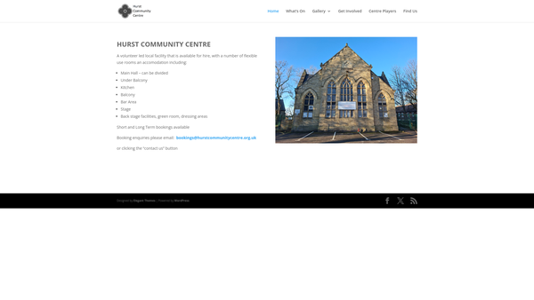 Screenshot of the Hurst Community Association website