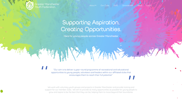 Screenshot of the The Greater Manchester Trust For Recreation website