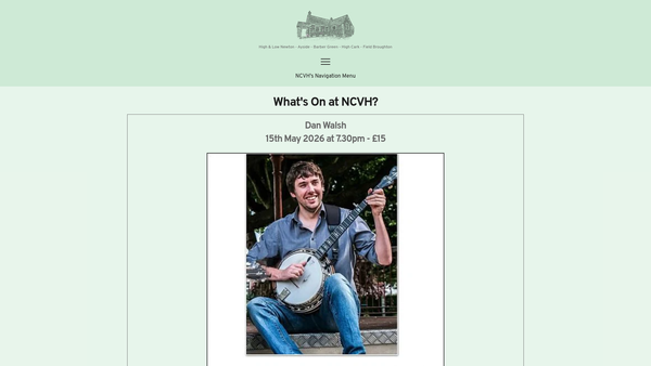 Screenshot of the Newton-In-Cartmel Village Hall website