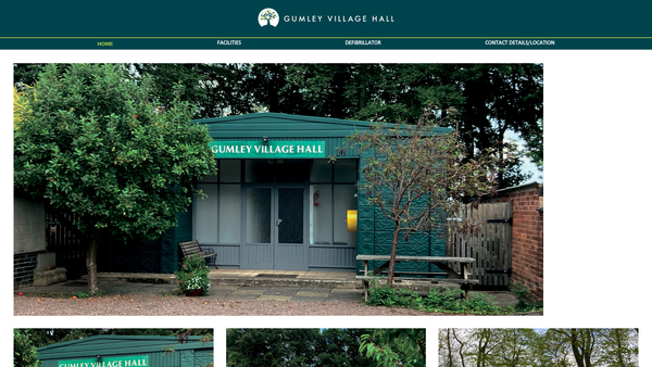Screenshot of the Gumley Village Hall website