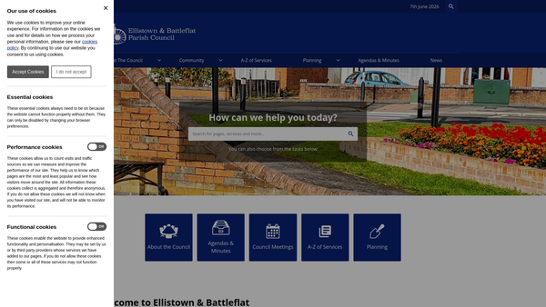 Screenshot of the Hugglescote Recreation Ground website