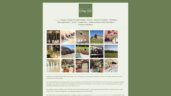Screenshot of the Waltham Village Institute website