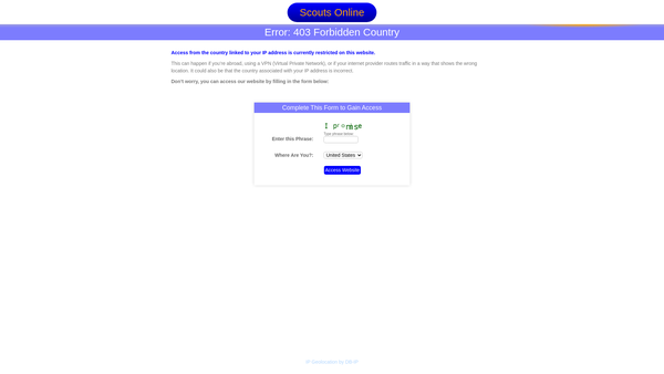 Screenshot of the Blackburn And District Scout Council website