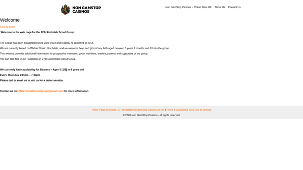 Screenshot of the 27th Rochdale Scout Group website