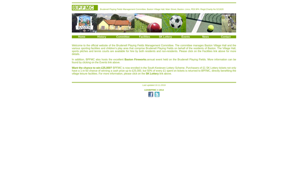 Screenshot of the The Brudenell Field (Playing Field And Village Hall) website
