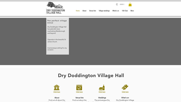 Screenshot of the Dry Doddington Village Hall website