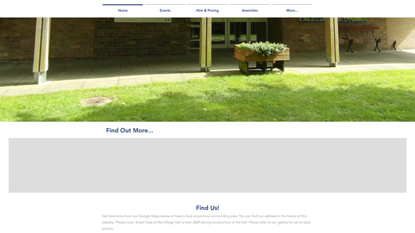 Screenshot of the Welbourn Village Hall and Playing Field Committee website