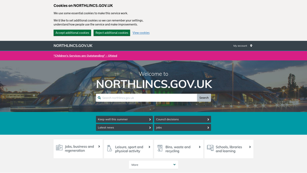 Screenshot of the Public Recreation Ground website