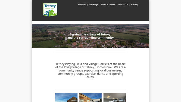 Screenshot of the Tetney Playing Field And Village Hall website